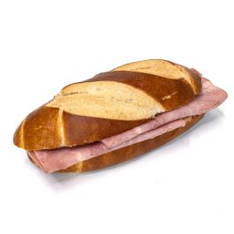 Laugenbrötli mit Schinken