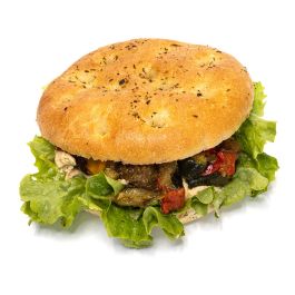 Focaccia Antipasti-Hummus